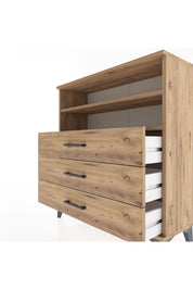 Arges Şifonyer 2 Raflı 3 Çekmeceli 88x30x96 Çam-Çam