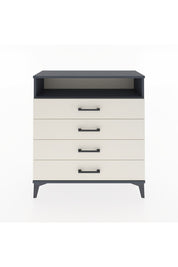 Arges Şifonyer Tek Raflı 4 Çekmeceli 88x30x96 Antrasit-Aytaşı