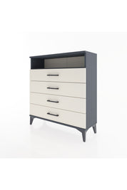 Arges Şifonyer Tek Raflı 4 Çekmeceli 88x30x96 Antrasit-Aytaşı