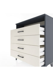 Arges Şifonyer Tek Raflı 4 Çekmeceli 88x30x96 Antrasit-Aytaşı