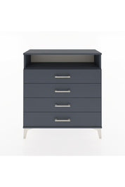 Arges Şifonyer Tek Raflı 4 Çekmeceli 88x30x96 Antrasit-Antrasit