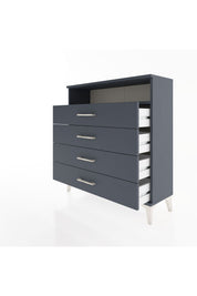 Arges Şifonyer Tek Raflı 4 Çekmeceli 88x30x96 Antrasit-Antrasit