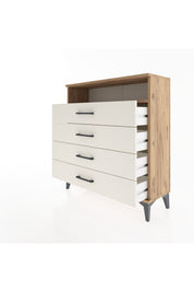 Arges Şifonyer Tek Raflı 4 Çekmeceli 88x30x96 Çam-Aytaşı