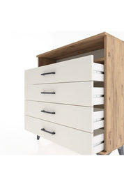 Arges Şifonyer Tek Raflı 4 Çekmeceli 88x30x96 Çam-Aytaşı