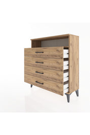 Arges Şifonyer Tek Raflı 4 Çekmeceli 88x30x96 Çam-Çam