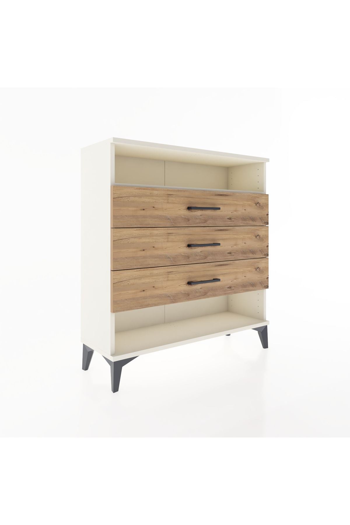 Arges Şifonyer Tek Raflı 3 Çekmeceli 88x30x96 Aytaşı-Çam