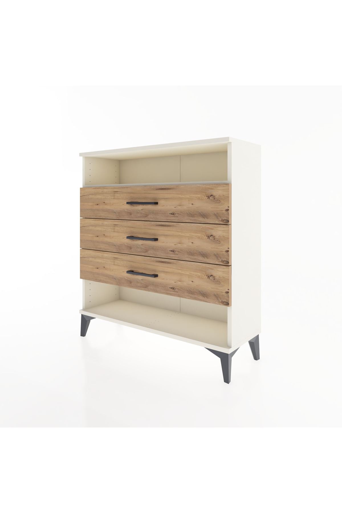 Arges Şifonyer Tek Raflı 3 Çekmeceli 88x30x96 Aytaşı-Çam