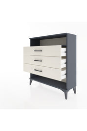 Arges Şifonyer Tek Raflı 3 Çekmeceli 88x30x96 Antrasit-Aytaşı