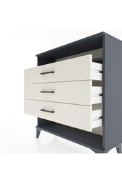 Arges Şifonyer Tek Raflı 3 Çekmeceli 88x30x96 Antrasit-Aytaşı