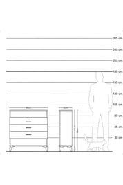 Arges Şifonyer Tek Raflı 3 Çekmeceli 88x30x96 Antrasit-Aytaşı