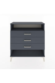 Arges Şifonyer Tek Raflı 3 Çekmeceli 88x30x96 Antrasit-Antrasit