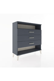 Arges Şifonyer Tek Raflı 3 Çekmeceli 88x30x96 Antrasit-Antrasit