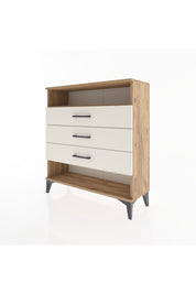 Arges Şifonyer Tek Raflı 3 Çekmeceli 88x30x96 Çam-Aytaşı