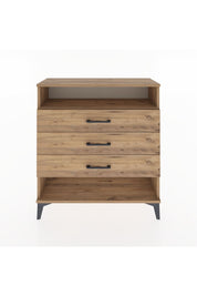 Arges Şifonyer Tek Raflı 3 Çekmeceli 88x30x96 Çam-Çam