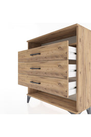 Arges Şifonyer Tek Raflı 3 Çekmeceli 88x30x96 Çam-Çam