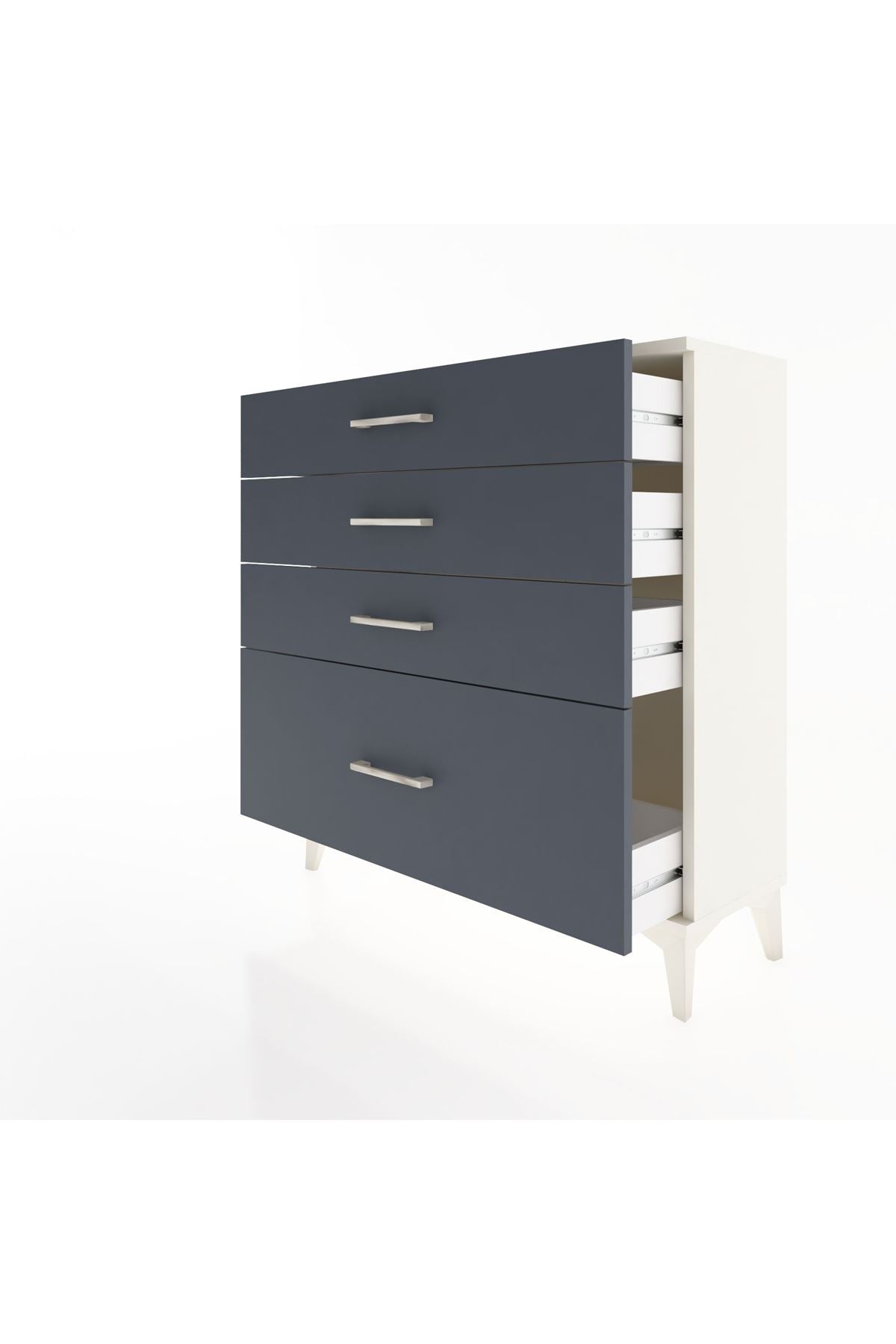 Arges Şifonyer 4 Çekmeceli 88x30x96 Aytaşı-Antrasit