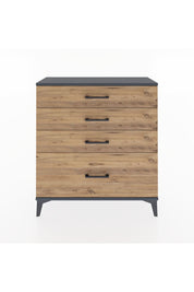 Arges Şifonyer 4 Çekmeceli 88x30x96 Antrasit-Çam