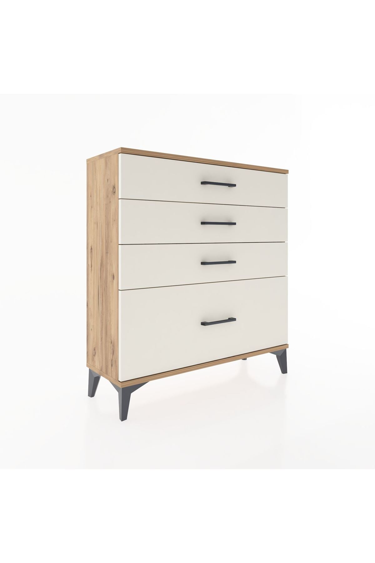 Arges Şifonyer 4 Çekmeceli 88x30x96 Çam-Aytaşı