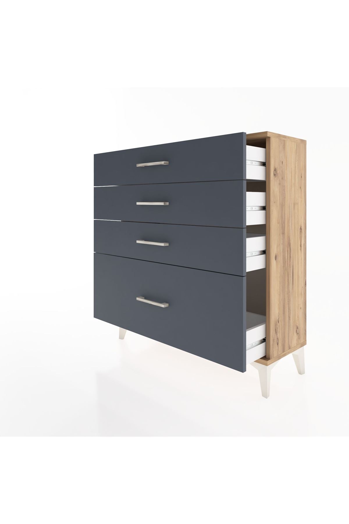 Arges Şifonyer 4 Çekmeceli 88x30x96 - S04M009V8A