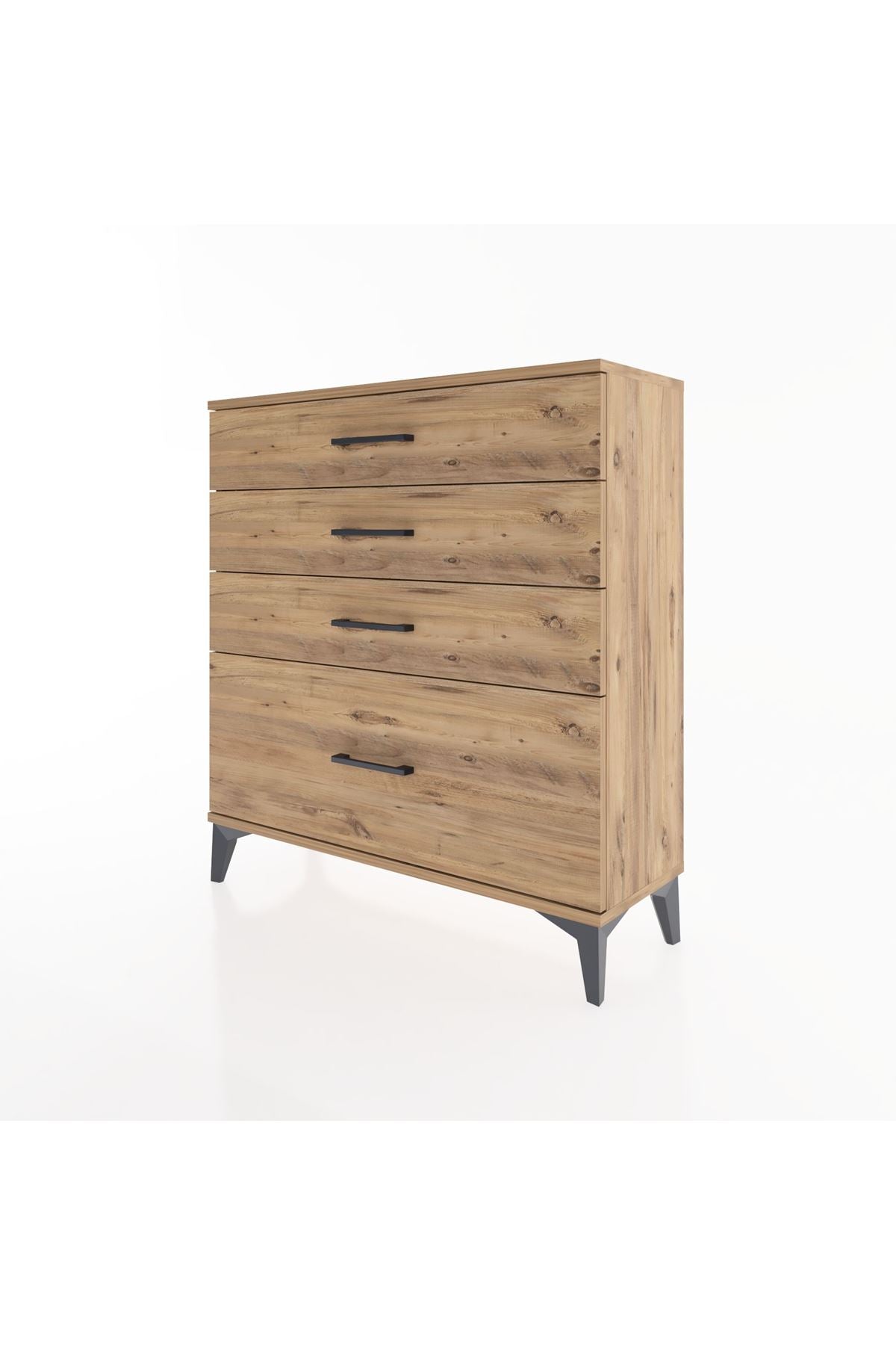 Arges Şifonyer 4 Çekmeceli 88x30x96 Çam-Çam