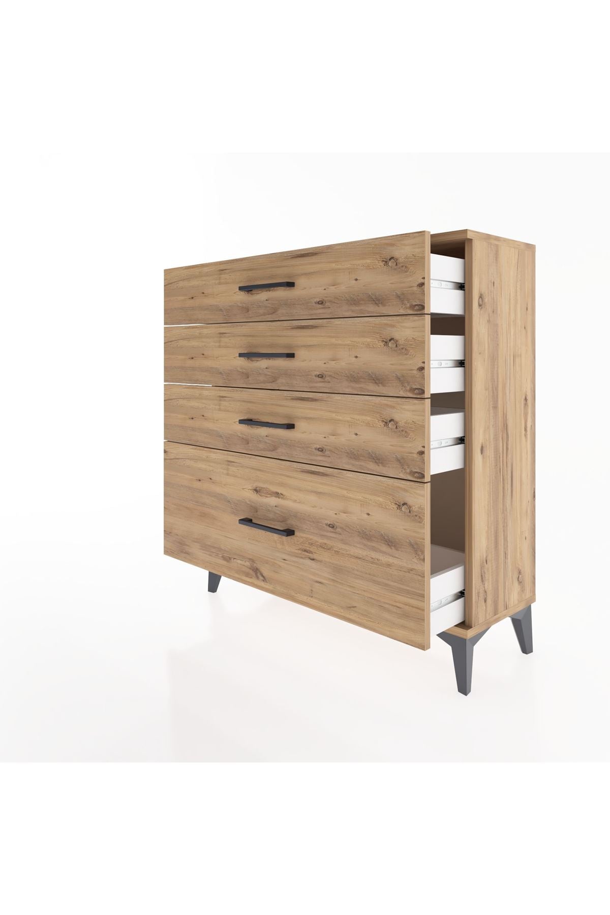 Arges Şifonyer 4 Çekmeceli 88x30x96 Çam-Çam