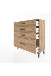 Arges Şifonyer 4 Çekmeceli 88x30x96 Çam-Çam