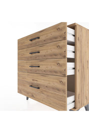 Arges Şifonyer 4 Çekmeceli 88x30x96 Çam-Çam