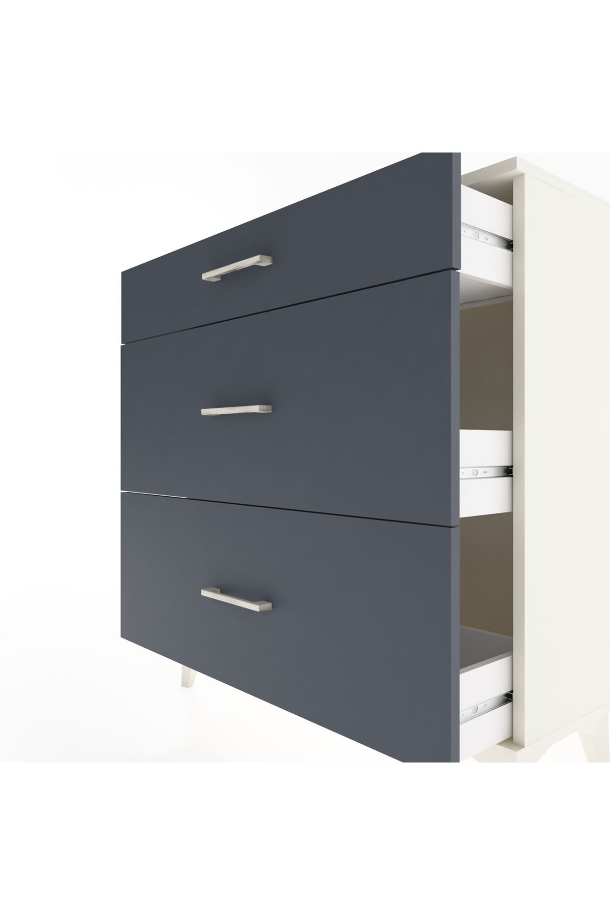 Arges Şifonyer 3 Çekmeceli 88x30x96 Aytaşı-Antrasit