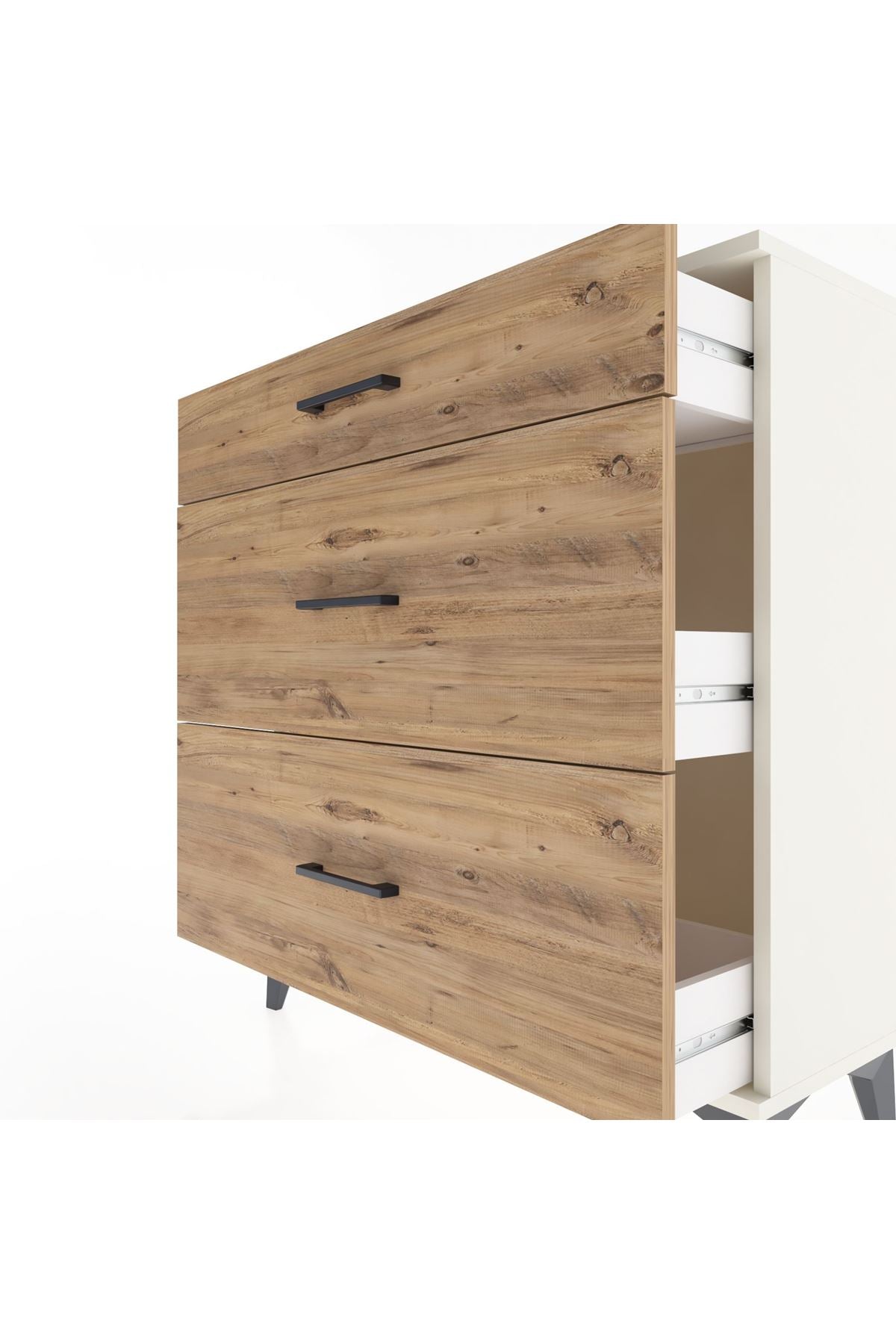 Arges Şifonyer 3 Çekmeceli 88x30x96 Aytaşı-Çam