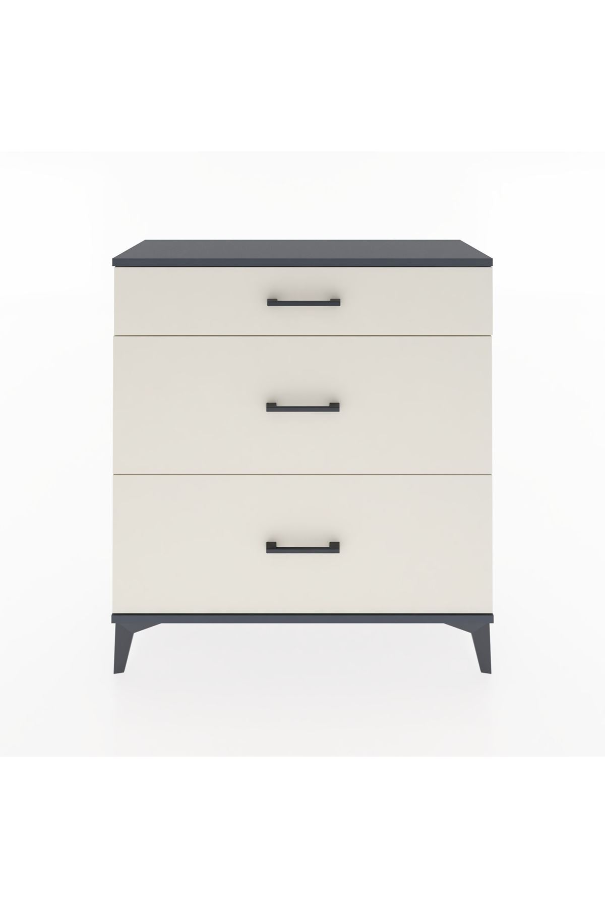 Arges Şifonyer 3 Çekmeceli 88x30x96 Antrasit-Aytaşı