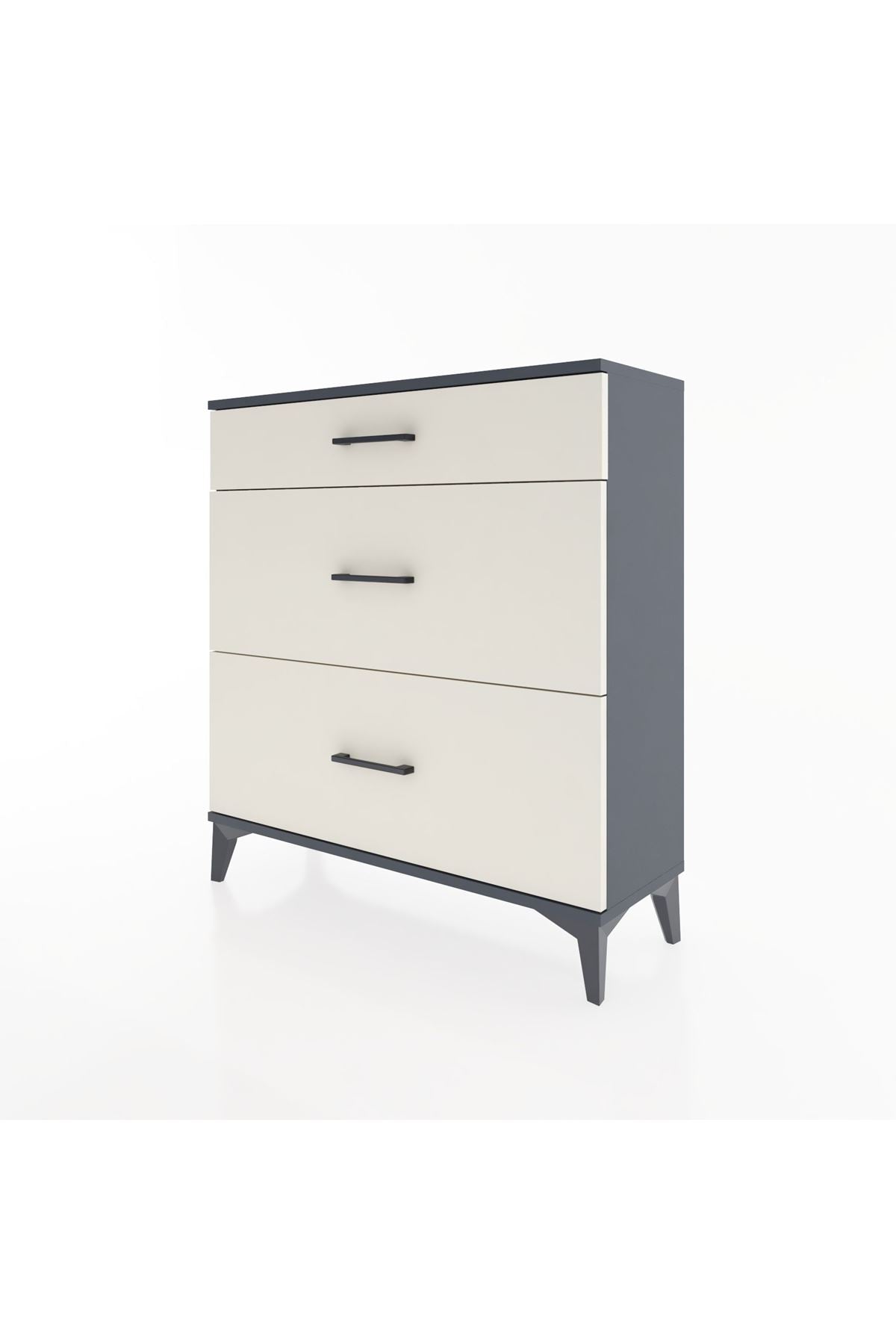 Arges Şifonyer 3 Çekmeceli 88x30x96 Antrasit-Aytaşı