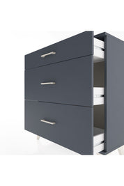 Arges Şifonyer 3 Çekmeceli 88x30x96 Antrasit-Antrasit