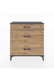 Arges Şifonyer 3 Çekmeceli 88x30x96 Antrasit-Çam