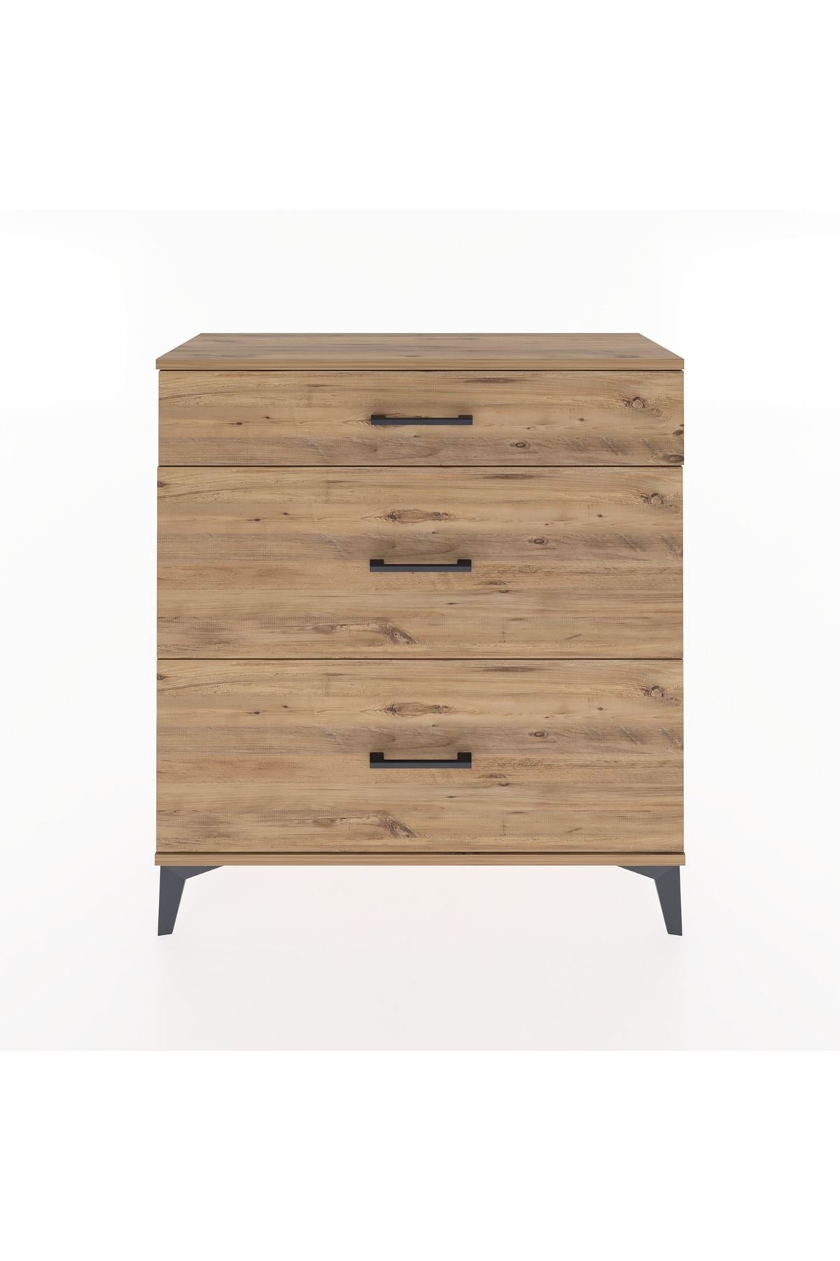 Arges Şifonyer 3 Çekmeceli 88x30x96 Çam-Çam