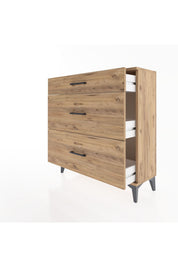 Arges Şifonyer 3 Çekmeceli 88x30x96 Çam-Çam