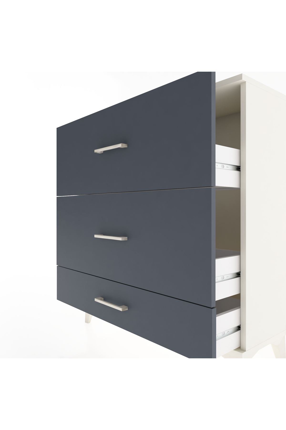 Arges Şifonyer 3 Çekmeceli 88x30x96 Aytaşı-Antrasit