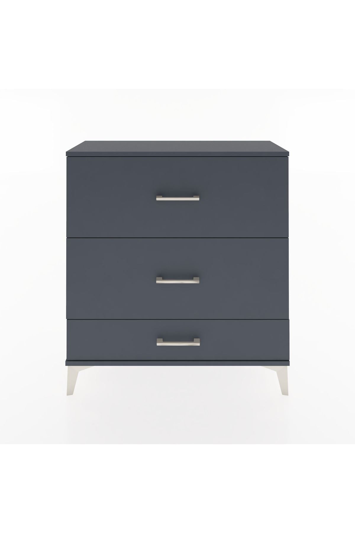 Arges Şifonyer 3 Çekmeceli 88x30x96 Antrasit-Antrasit