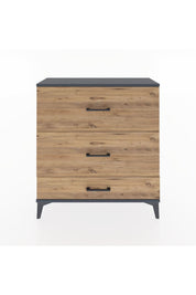 Arges Şifonyer 3 Çekmeceli 88x30x96 Antrasit-Çam