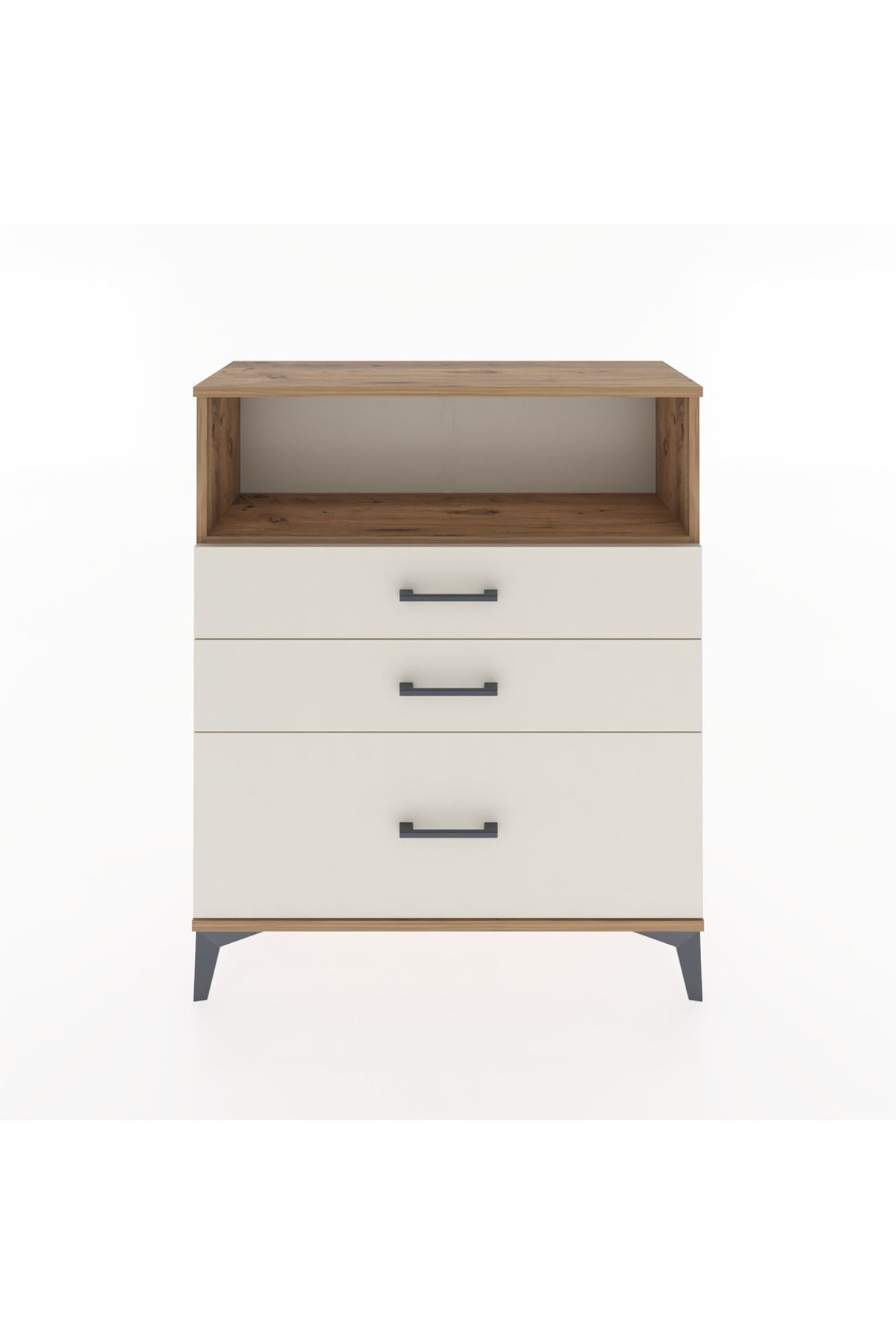 Arges Şifonyer Tek Raflı 3 Çekmeceli 88x30x106 Çam-Aytaşı