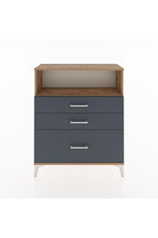 Arges Şifonyer Tek Raflı 3 Çekmeceli 88x30x106 Çam-Antrasit