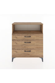 Arges Şifonyer Tek Raflı 3 Çekmeceli 88x30x106 Çam-Çam