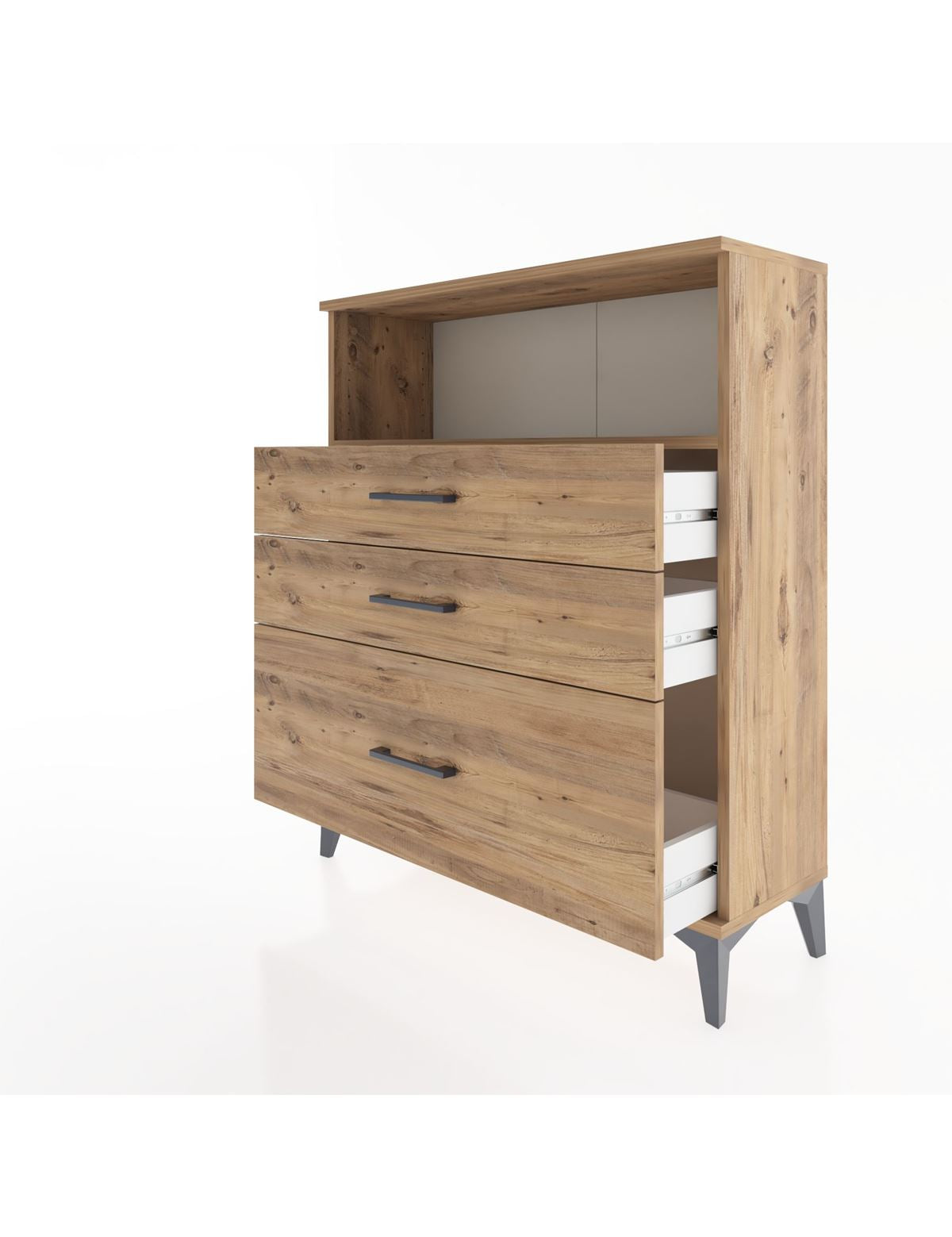 Arges Şifonyer Tek Raflı 3 Çekmeceli 88x30x106 - S05M013V9A
