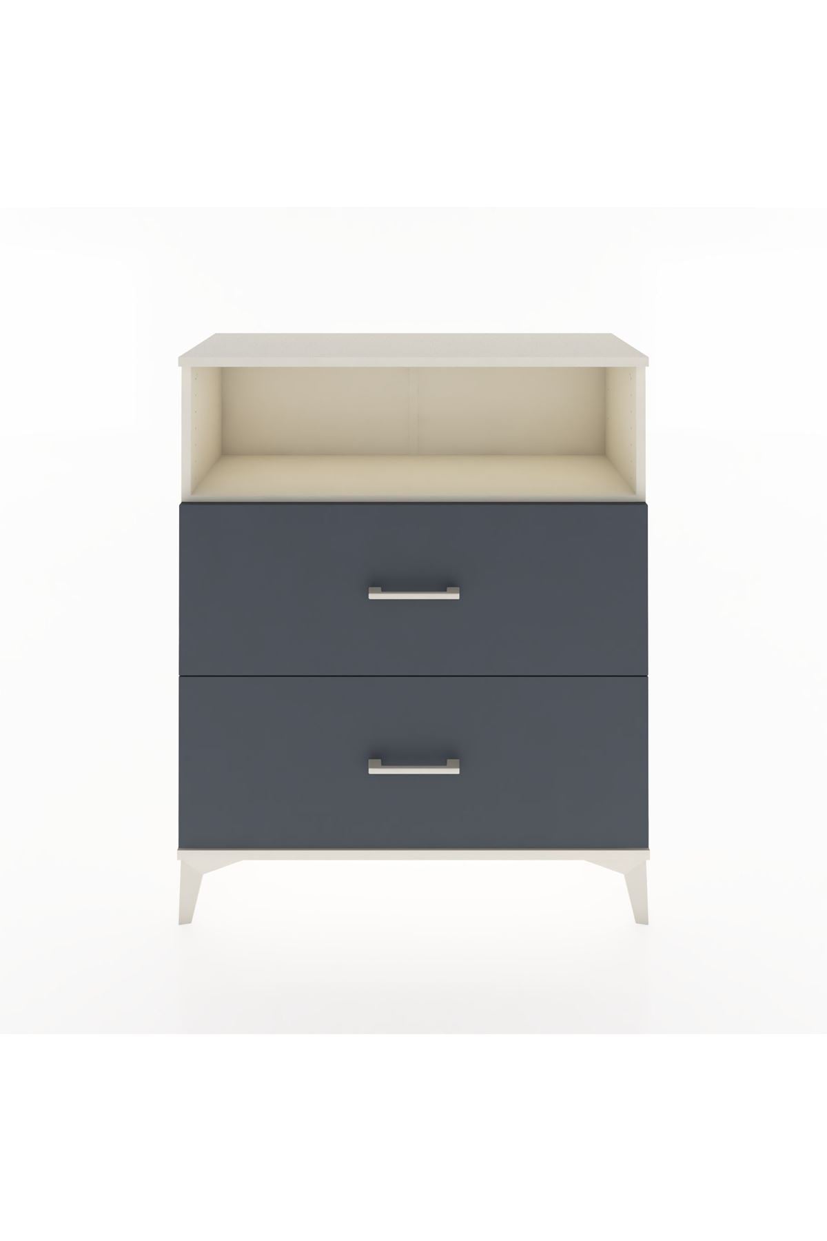 Arges Şifonyer Tek Raflı 2 Çekmeceli 88x30x106 Aytaşı-Antrasit