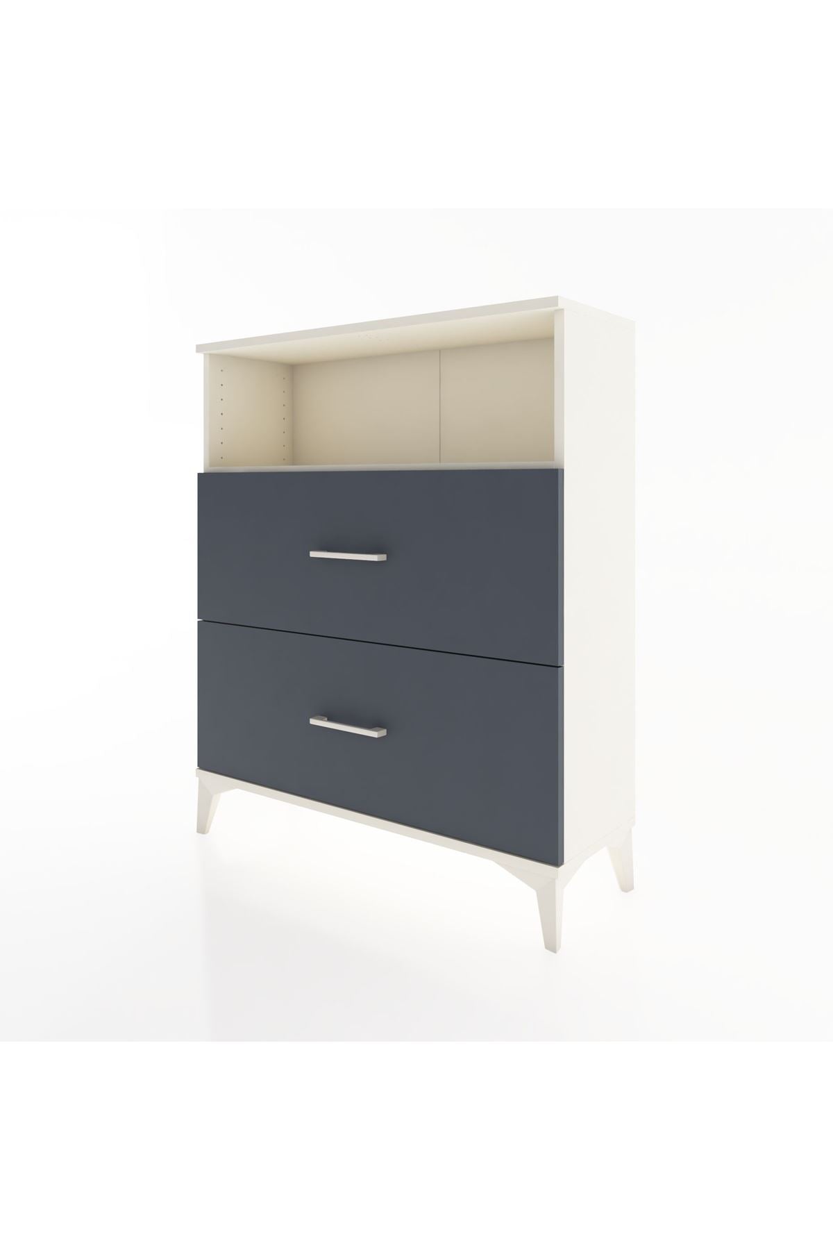 Arges Şifonyer Tek Raflı 2 Çekmeceli 88x30x106 Aytaşı-Antrasit