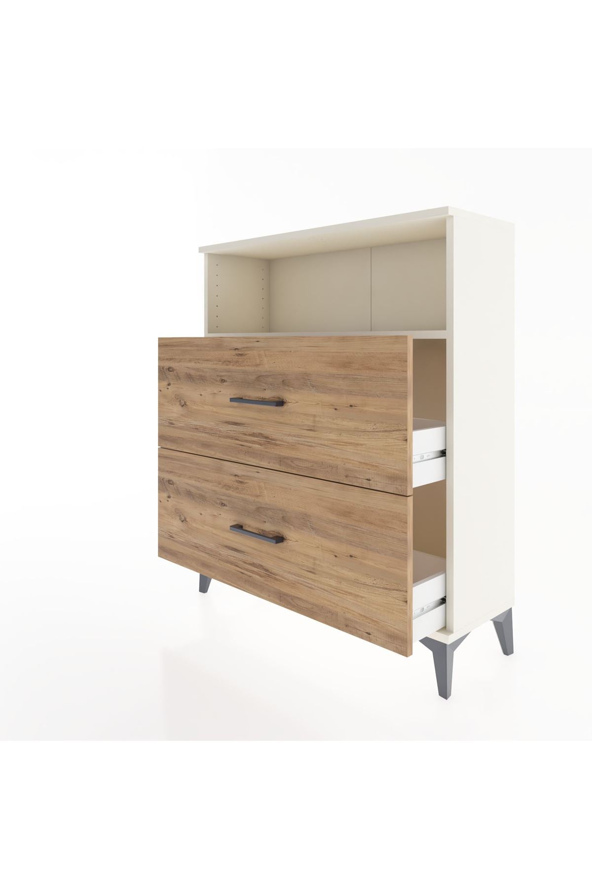 Arges Şifonyer Tek Raflı 2 Çekmeceli 88x30x106 Aytaşı-Çam