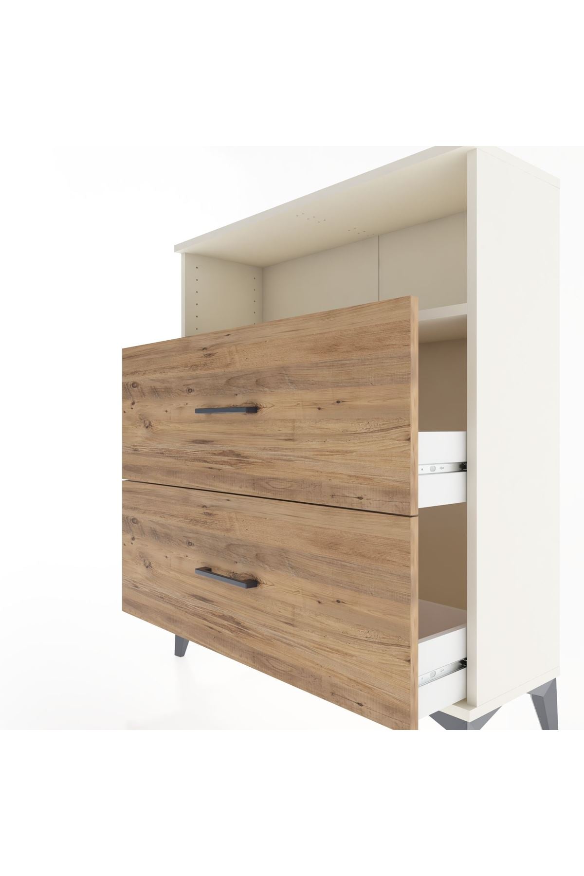 Arges Şifonyer Tek Raflı 2 Çekmeceli 88x30x106 Aytaşı-Çam