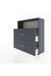 Arges Şifonyer Tek Raflı 2 Çekmeceli 88x30x106 Antrasit-Antrasit