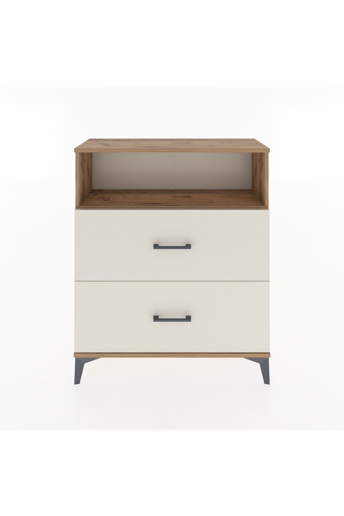 Arges Şifonyer Tek Raflı 2 Çekmeceli 88x30x106 Çam-Aytaşı