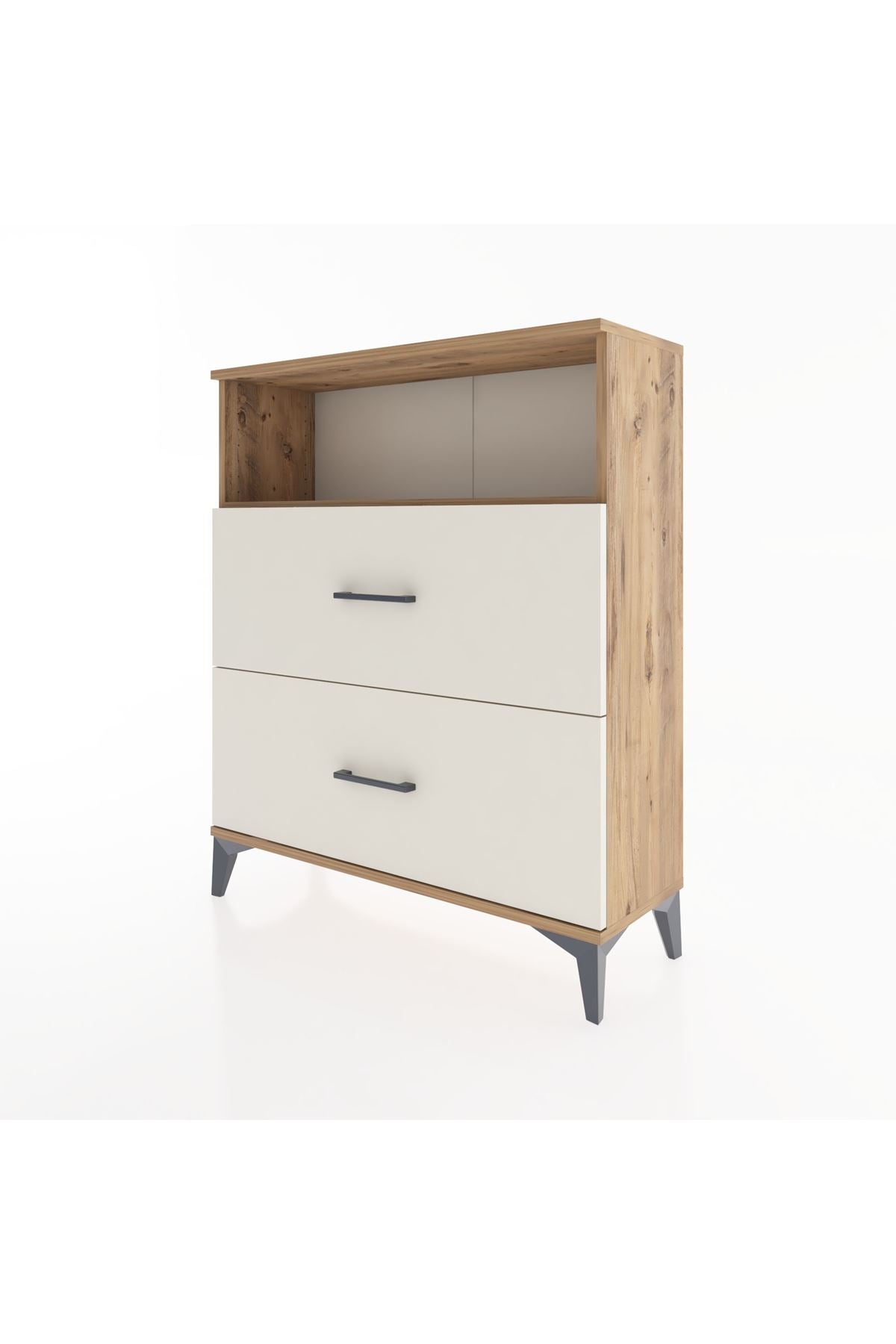 Arges Şifonyer Tek Raflı 2 Çekmeceli 88x30x106 Çam-Aytaşı