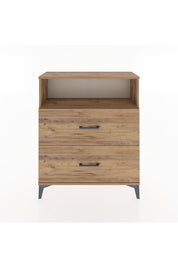 Arges Şifonyer Tek Raflı 2 Çekmeceli 88x30x106 Çam-Çam